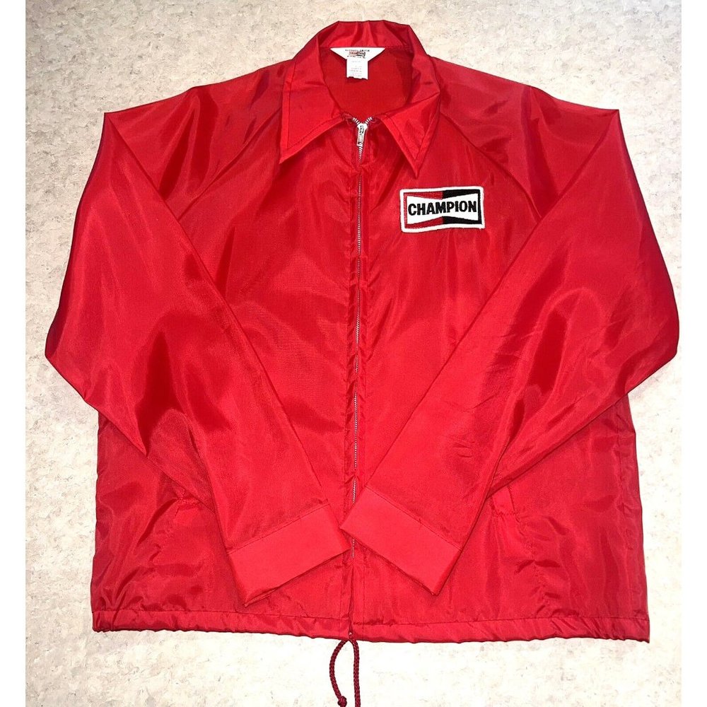 CHAMPION SPARK PLUGS SIZE MED 1970s Racing Old-School VINTAGE Windbreaker Patch
